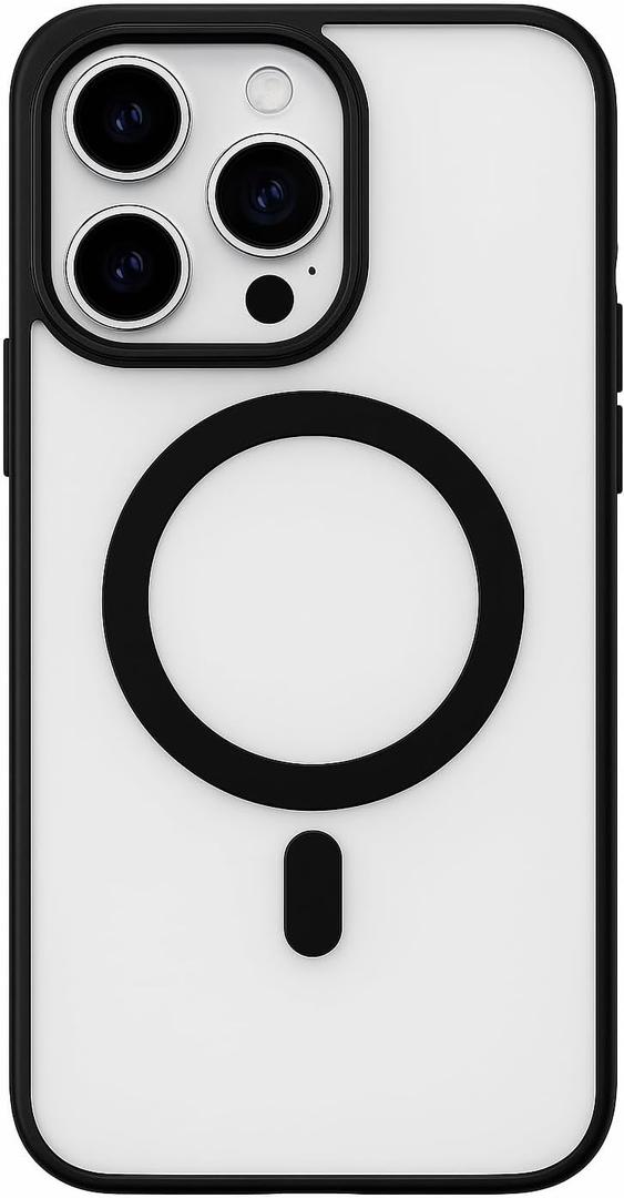 Magnetic for iPhone 16 Pro Max Case 6.9-Inch, Shockproof Phone Cover, Solid Color Matte TPU Frame, (Black) for iPhone 16 Pro Max Clear Case, Cover for iPhone 16 Pro Max