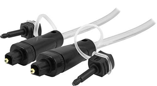 GE 87618 6-Feet Digital Optical Cable with Toslink Plugs, Black