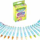 2 x Crayola Neon Crayons, Back To School Supplies, 24 Count