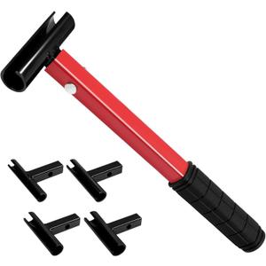 Door Hinge Adjustment Tool, 4 in 1 Heavy Duty Steel Hinge Gap Adjusting Wrench, Door Hinge Repair Spanner Fits Knuckle 0.55 to 0.98 Inch Residential & Commercial Use