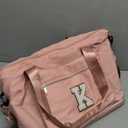 Personalized Gifts for Women Girls, Cute GYM Gymnastics Sports Workout Dance Bag with Shoe Compartment, Initial Large Duffle Carryon Bag for Traveling Essentials for Teen Tween Kids-Pink K