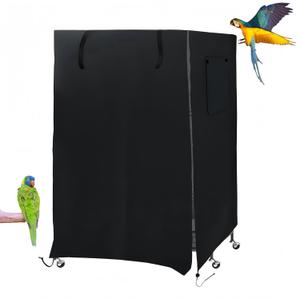 Bird Cage Cover Good Night for Medium Cage with Zipper, Bird Universal Pet Cover Good Night for Cats, Mink, Totoro, Parakeet, Parrot and Small Animals, Medium (20" L x 15" W x 39" H)