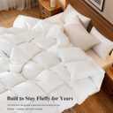Globon Winter White Goose Down Comforter King Size,Down Duvet Insert, 800 Fill Power, 420 Thread Count,Ultra Soft Noiseless Shell with Corner Tabs, White