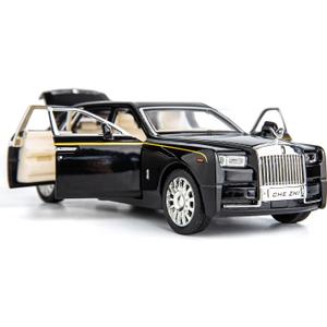 BDTCTK 1/32 Rolls-Royce Phantom Model Car,Zinc Alloy Pull Back Toy car with Sound and Light for Kids Boy Girl Gift (Black)