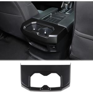 Aunginsy Rear Seat Central Armrest Cup Holder Cup Frame Trim Cover Compatible with Toyota Tundra/Sequoia 2022-2025 2026, Car Back Row Center Console Water Cupholder Decorative Sticker ABS Accessories