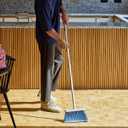Joseph Joseph CleanTech Wall-Mounted, Adjustable Long Handle Broom Sweeper with Dust-Shield Storage, Indoor Sweeping Floor Brush with Soft Bristles