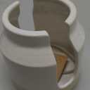 Mud Pie 41220001 Stoneware Sponge Holder, 3 1/2" x 3 1/2", Brown and White