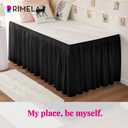 RIMELA Dorm Bed Skirt Twin XL 25 Inch Drop, Extra Long Wrap Around Elastic Bed Skirts Easy to Put On Twin Size Dust Ruffle, Black Bedskirt for Adjustable Bed Base Solid Silky Fabric Machine Washable