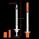 50 PACK U-100 Syringes 30G 5/16" 1ml/cc, Disposable Syringe, Lab Supplies, Individual Wrapped