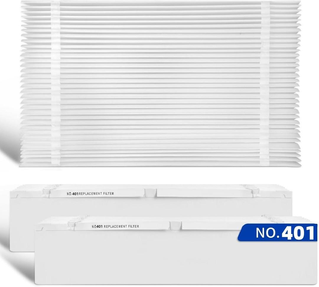 3 Pack 401 Replacement Filter Compatible with AprilAire 2400, Space-Gard 2400 Whole-House Air Purifier, MERV-10 Furnace Filter, 16x25x6 Air Filter