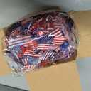 50 Feet Patriotic Tinsel Garland 4th of July Decorations, Red White and Blue Tinsel Metallic Glitter Garlands with Star Flag for Fourth July Independence Day Memorial Day Outdoor Indoor Decor
