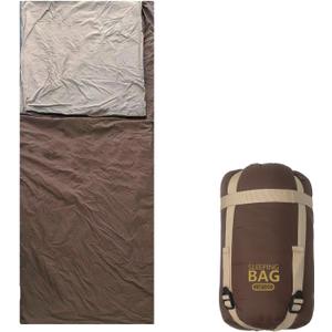 Compact Ultra Lightweight Sleeping Bag Envelope Backpacking Bag with Compression Sack for Adults Warm Weather Camping, Traveling, Hiking