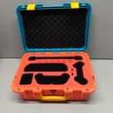 Travel Carrying Case for Nintendo Switch 2 & Accessories, All in One Protective Case, Hard Shell Cases with 12 Game Cards Slots, Waterproof Storage Organizer Box for Dock, Pro Controller-Orange&Blue