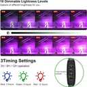Roppery 20W UV Black Light, Dual Head 54LEDs, 10 Dimmable Levels, 395-405nm LED UV Lamp for Glow in the Dark, Stage Lighting, Body Paint, 3D Printer Resin Curing