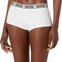 Starter Women's 1-Pack Cotton-Blend Boyshort Panty White, Small