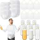 6 Sets Bottle Chug Baby Shower Games Juegos Para Plastic Baby Bottles Bibs Disposable Diapers Gender Reveal Games Baby Changing Diaper Race Game Decoration (Beige)