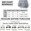 800D Waterproof Golf Cart Cover 2/4/6 Passenger, Heavy Duty Solution-Dyed Polyester UPF 50+, Universal Fits for EZ GO Yamaha Club Car