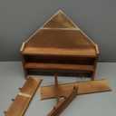 Wooden Baseball Holder Display Case Championship Ring Display Case Wall Mounted for Balls, Rings, Medals, Trophies