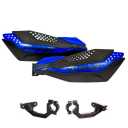 Circuit Equipment - Handguard Dakar Universal - Carbon Texture Shell, Nylon Reinforced Arms, Easy Lever Access - Off-Road Protection - Carbon/Blue