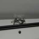 Single Curtain Rods for Windows 72 to 144 Inch(6-12ft),1 Inch Diameter Adjustable Heavy Duty Drapery Rods,with Modern Square Aluminum Alloy Finials,Matte Black