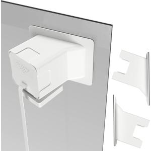 Teccle Angled Window Mount for Wyze Cam v4 OG , 20 Degrees Tilt ( Up/Down/Left/Right ), Through Window Use for Wyze Cam v4 OG , Watch Front Yard and Driveway (White/Pack of 2)