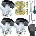 3 Pack Greased 918-04126 Spindle Assembly with 756-04129 Idler Pulley Replaces 618-04125A 618-04126A 918-04125A 918-04125B 918-04125C for Cub Cadet RZT50 ZT50 LT1050 MTD 17 Z Series Tractors