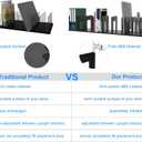 Translucent Frosted Adjustable Vertical File Sorter Sturdy Plastic Expandable Upright File Holder, Desktop Binder Organizer, School Office Book File Organizer, Assemble Easily Endlessly