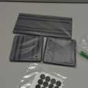 3PCS Water Absorbing Stone Tray, DryingNeat Diatomite Stone Sink Tray, Instant Dry Sink Coasters, Kitchen Sponge Hand Soap Holder, Countertop Fast Drying Counter Trays, 8 * 4 Inch and 4 * 4 Inch (1pcs 2110cm + 2pcs 1010cm Dark Gray Stripe)