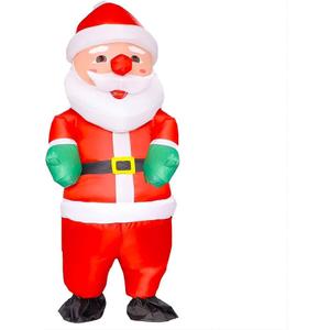 MXoSUM Inflatable Christmas Elf Snowman Costume for Adult Funny Blow up Santa Claus Gingerbread Man Costume