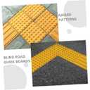 4pcs PVC Blind Tactile Paving Tiles for Sidewalk Safety Anti-Slip Floor Stickers with High Visibility Guide Boards for Visually Impaired
