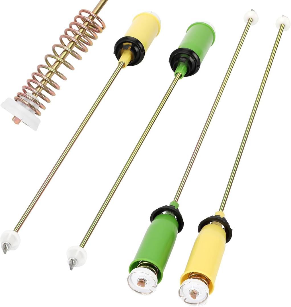 WH16X543 WH16X10057 Suspension Rod Kit (4Pcs), Compatible with GE and Hotpoint Washer WHRE5550K2WW, WBSR3140D5WW, WCSR2080B2WW, WDRR2500K3WW, WCSR2090DAWW, WPRE6150K2WT, WISQ416FT8WW 