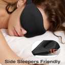 MABAO 2 Packs Sleep Mask for Side Sleeper, Eye Mask for Sleeping Women Men, 3D Contoured Cup No Eye Pressure 100% Light Blocking Sleeping Mask with Adjustable Strap Night Blindfold Flight, Nap, Black