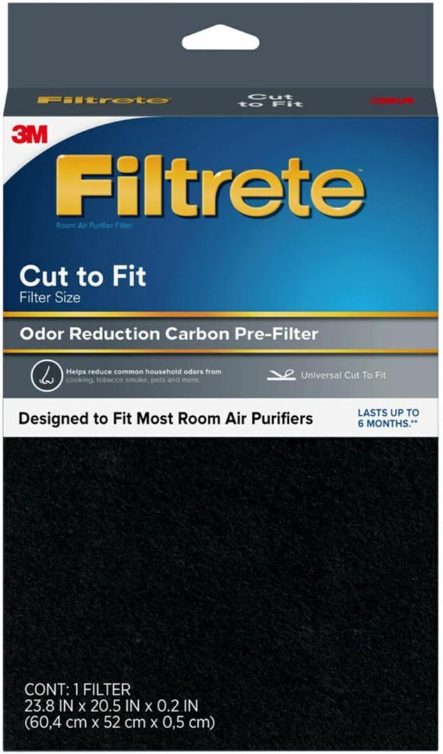 Filtrete Odor Reduction Carbon Pre-Filter Room Air
