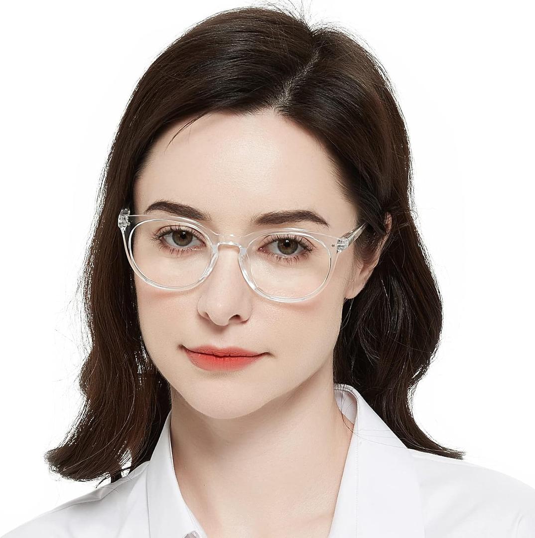 MARE AZZURO Large Round Bifocal Reading Glasses Women Blue Light Blocking Readers 1.0 1.25 1.5 1.75 2.0 2.25 2.5 2.75 3.0 3.5