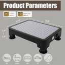 CHIKILLA Adjustable Step Stool for High Beds and Cars, 650lb Heavy Duty Bed Step for Elderly, Non-Slip Mobility Platform for Bathtub, Kitchen, SUV, 4 Height Levels 3.4-5.4" Portable Stair Assist, Gray