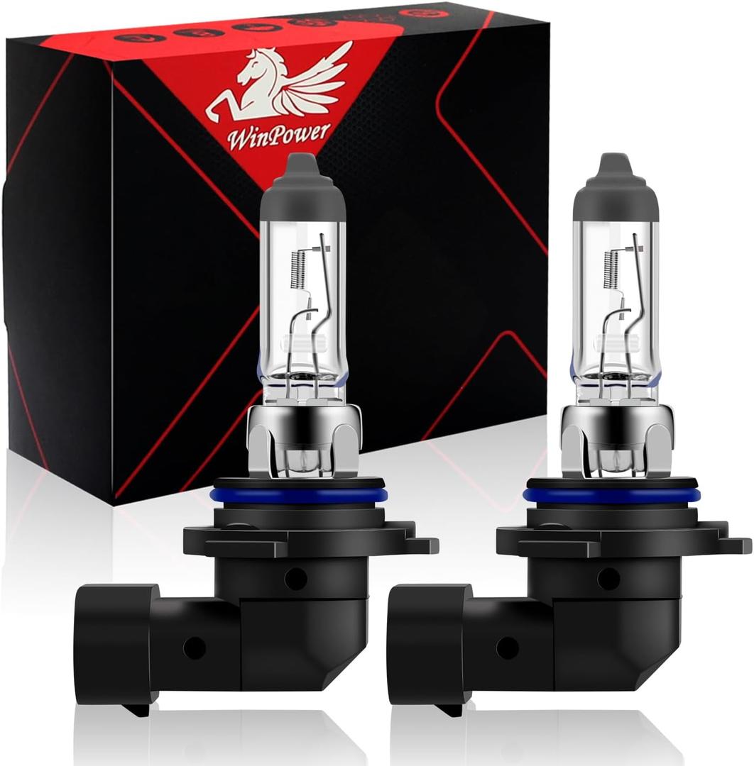 WinPower 9006 HB4 Halogen Headlight Bulb, Super Bright Warm White 55W 4300K Car High Low Beam Fog Light Replacement Lamp, Pack of 2