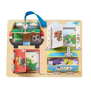 Melissa & Doug Locks and Latches Board Wooden Educational Toy