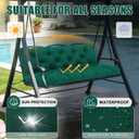 Porch Swing Cushions 48 inch Waterproof Outdoor Swing Cushion Replacement 2 Seater Thick 5in Patio Swing Cushions for Outdoor Furniture Bench (Dark Green-48x40inch), 48x40x5inch