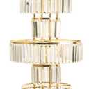 Gold Crystal Vases for Centerpieces, 47.2in Metal Pedestal Stands for Table Chandelier Centerpiece Wedding, 5 Tier Round Flower Stand for Wedding Reception Birthday Party Events Home Decor