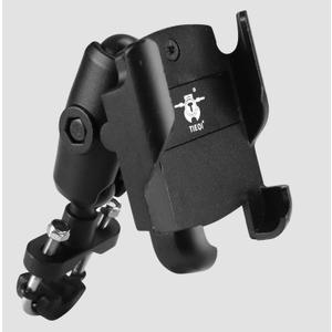 Wider Version Aluminum Alloy Motorcycle Phone Mount Bicycle Phone Holder Cell Phone Holder for iPhone,Samsung,and More 4.7to 6.8Smartphones (TQ065), Black