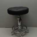 KKTONER Round Rolling Stool Chair PU Leather Height Adjustable Swivel Drafting Work SPA Shop Medical Salon Stools with Wheels Office Chair Small (Black)