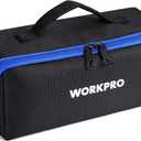 WORKPRO Tool Bag, 10" Wide Mouth Utility Tool Bag with Zipper, Heavy Duty Tool Storage Bag, Multipurpose Tool Case Small Tool Bag for Organizer