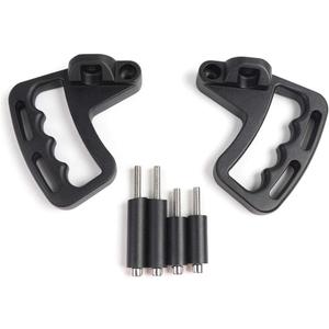 JeCar Front Grab Handles Aluminum Alloy Grab Bars for 2007-2018 Jeep Wrangler JK JKU Sports Sahara Rubicon X, Black