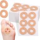 84 Pcs Callus Cushions for Bottom of Feet Self Adhesive Donut Corn Remover Pads Corn Patches for Foot Toes Blister Bunion Wart Pain Relief Prevention Pads,Skin Color