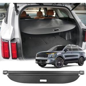 Cargo Cover for Kia Sorento 2025 Accessories 2024 2023 2022 2021,Leather Retractable Trunk Cover Fits for 2021-2025 Kia Sorento Accessories Security Protector Luggage Privacy Screen
