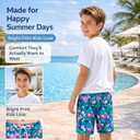 Boys Shorts with Compression Liner, 10-18 Quick Dry Boy Swim Trunks