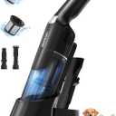 Aspiron Cordless Handheld Vacuum, 24KPA Powerful Car Vacuum, Rechargeable, Charging Dock, Ergonomic Handle, 2-in-1 Crevice Tool, 1.8lb Portable Vacuum Cleaner with 2-Speed for Car, Home, Black Silver