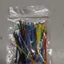 4 Inch Thin Zip Ties (Tying Length 2.8"), 120pcs Clear Nylon Cable Ties, 6 Multi-colors