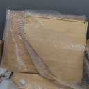 Corner Bread Box for Kitchen Counter, Bamboo Wood Large Capacity Bread Storage Bin with Acrylic Wavy Door Panel (Natural, Extra Large)