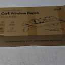 Oversized Cat Window Perch, 31.5 x 14.96 in, Cat Window Hammock with Plush Bolster for Large Felines and Multi Felines, Adjustable Cats Bed for Windowsill, Bedside, Cabinet & Drawer (Gray)